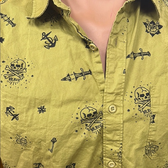 Lucky Brand Olive Green Casual Button Down Shirt - Picture 2 of 7